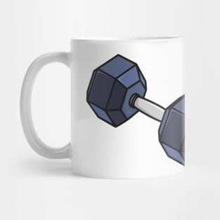 Gym Dumbbells Sticker vector illustration. Gym fitness object icon concept. Low weight dumbbells sticker logo design. Dumbbell for training body muscles sticker design logo. Mug